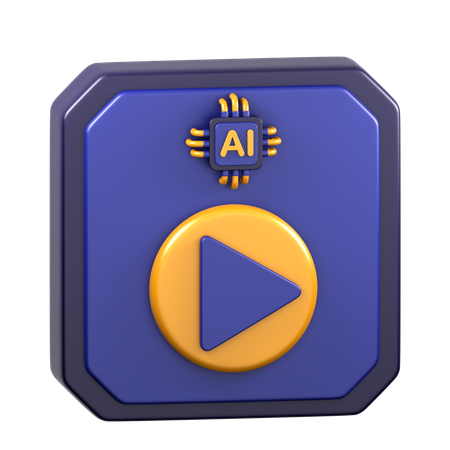 Ai Video  3D Icon