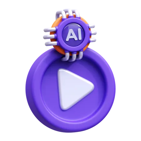 Ai Video 3 D Illustration Icon 3D Icon