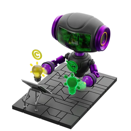 Ai Violating Copyrights  3D Icon