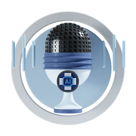 Ai Voice 3 D Icon And Illustration 3D Icon