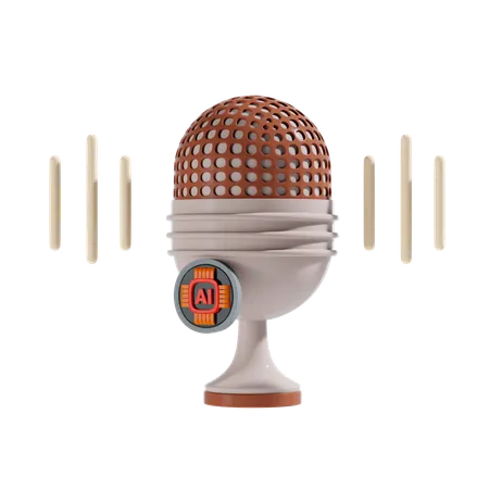 Ai Voice  3D Icon