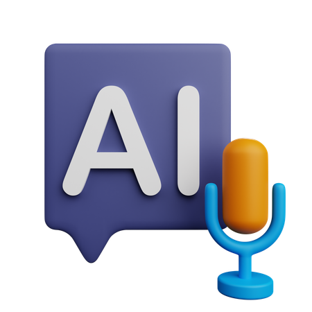 AI 음성 비서  3D Icon