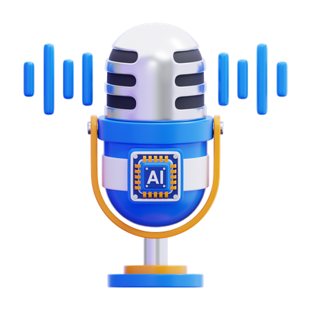 Ai voice command  3D Icon