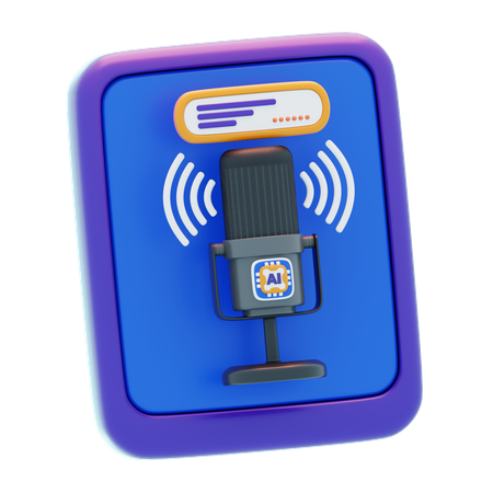 AI Voice Generator  3D Icon