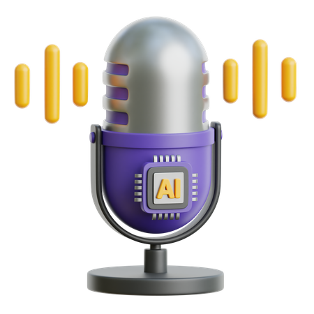 AI Voice Generator  3D Icon