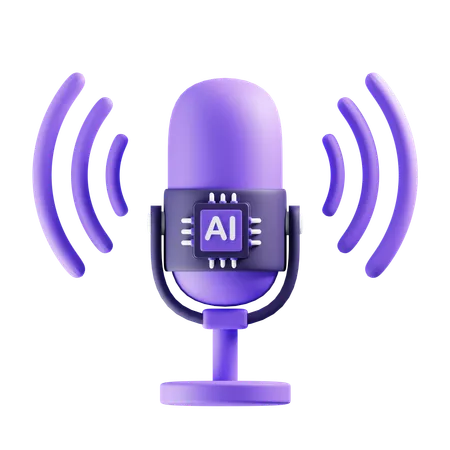 Ai Voice Generator  3D Icon