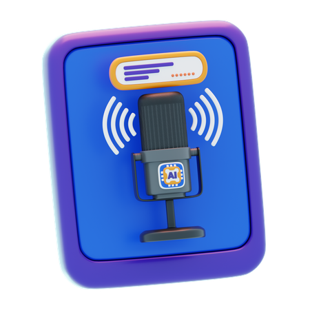 AI Voice Generator  3D Icon