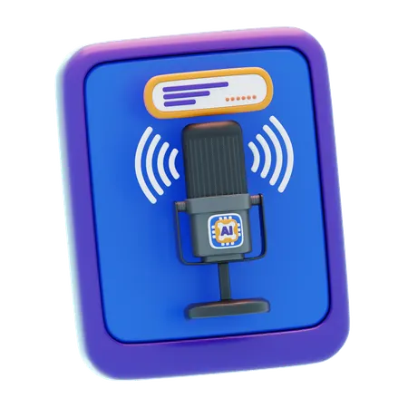 AI Voice Generator  3D Icon