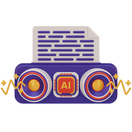 Ai Voice Generator  3D Icon