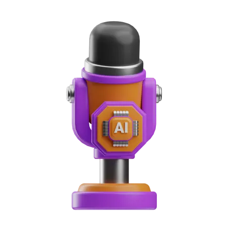 Ai Voice Recognition  3D Icon