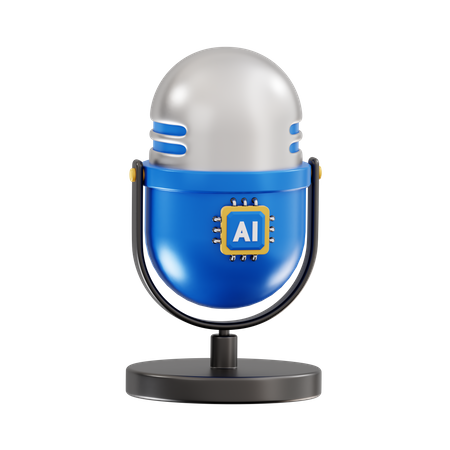 Ai Voice Recognition  3D Icon