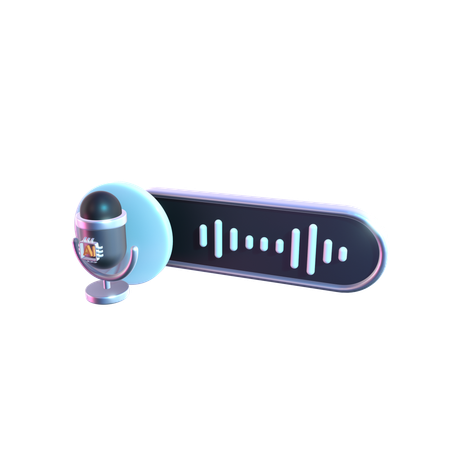 Ai Voice Recognition  3D Icon