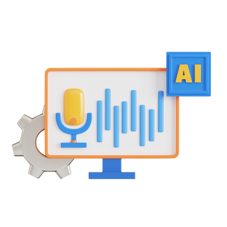 Ai Voice Recognition  3D Icon