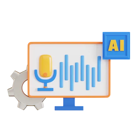 Ai Voice Recognition  3D Icon