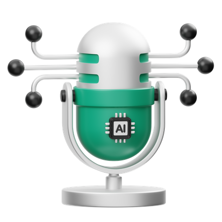 Ai Voice Recognition  3D Icon