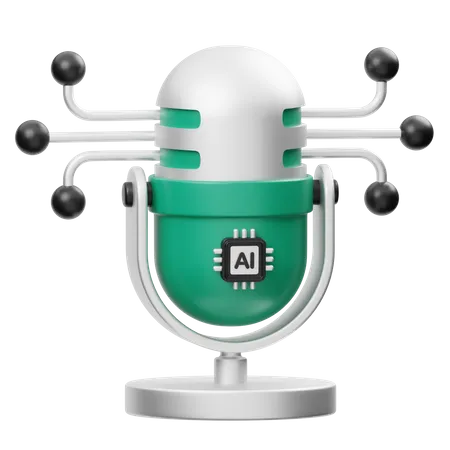 Ai Voice Recognition  3D Icon