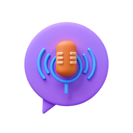 AI Voice Recognition  3D Icon