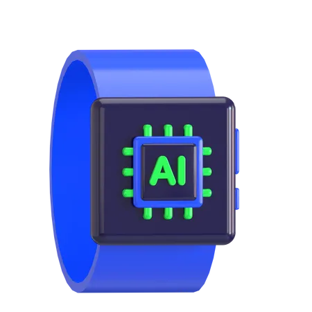 Ai Watch 3 D Illustration Good For Artificial Intelligence Design 3D Icon