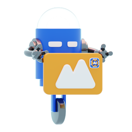 AI Watermark  3D Icon