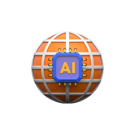Ai Web  3D Icon