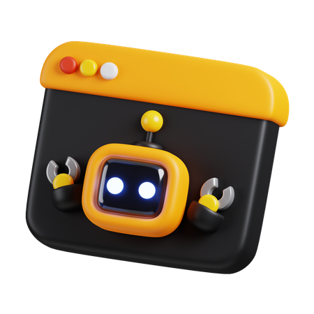 AI Web  3D Icon