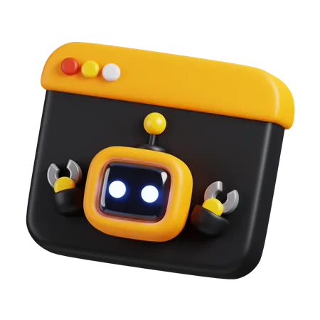 AI Web  3D Icon