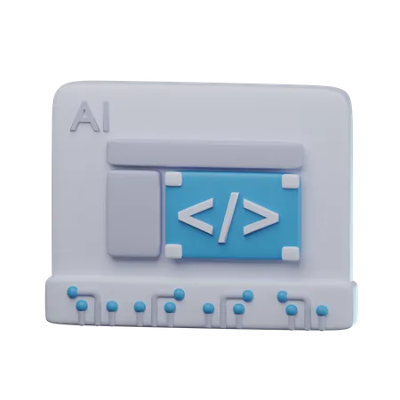 Ai Web Design  3D Icon