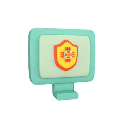 Ai Web Security  3D Icon