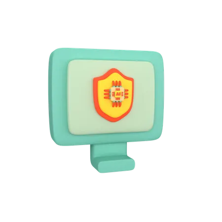 Ai Web Security  3D Icon