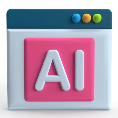 AI 웹사이트  3D Icon