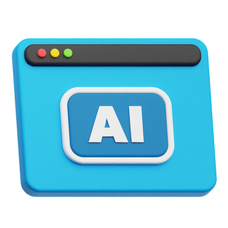 AI 웹사이트  3D Icon