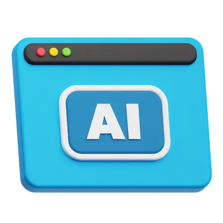 AI 웹사이트  3D Icon