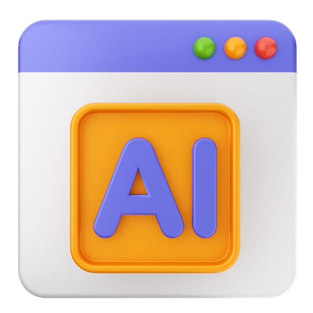 AIウェブサイト  3D Icon