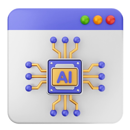 AIウェブサイト  3D Icon