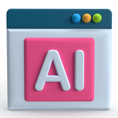 Ai Website  3D Icon