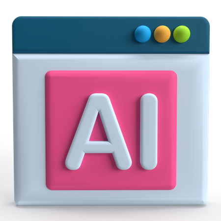 Ai Website  3D Icon