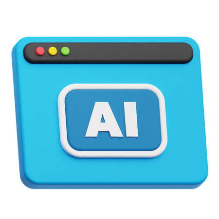 Ai-Website  3D Icon