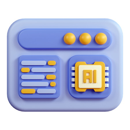 Ai Website  3D Icon