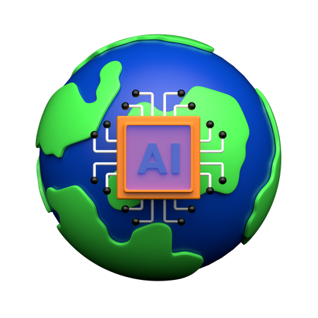 AI World  3D Icon