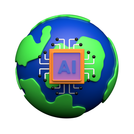 AI World  3D Icon