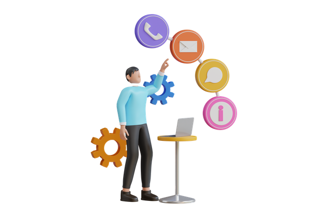 Aide à la clientèle  3D Icon