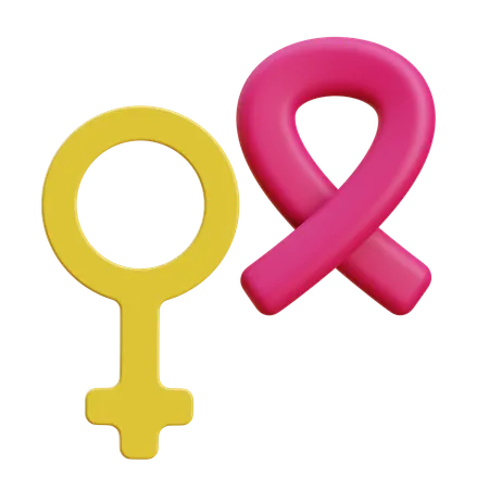 Aids in Women  3D Icon