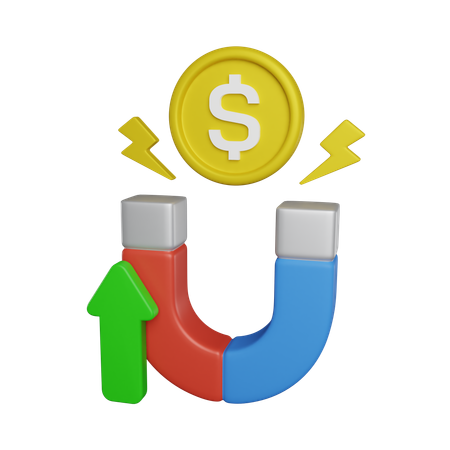 Aimant dollar  3D Icon