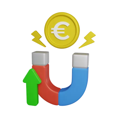 Aimant euro  3D Icon