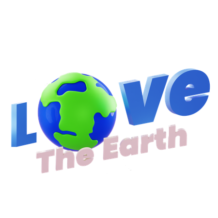 Aimer la terre  3D Icon