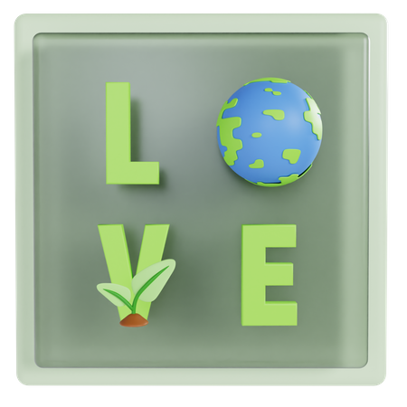 Aimer la terre  3D Icon