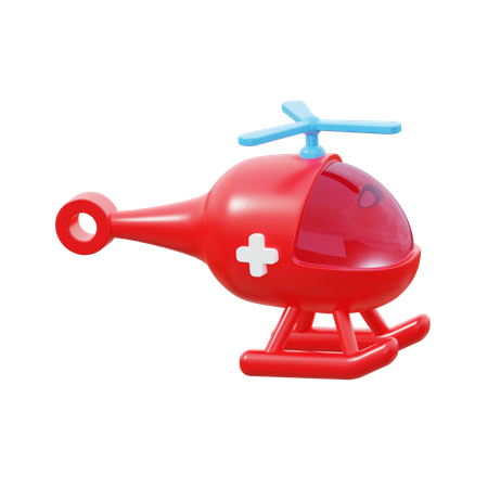 Ambulance aérienne  3D Icon
