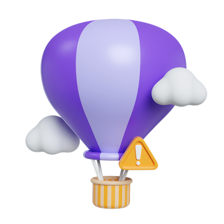 Air Balloon Alert  3D Icon