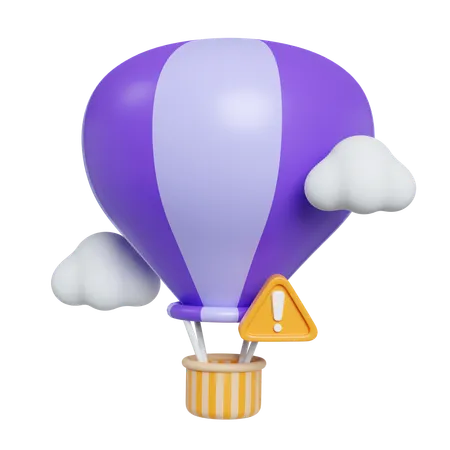 Air Balloon Alert  3D Icon