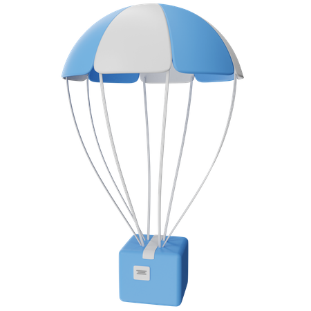 Air Balloon Delivery 3D Illustration